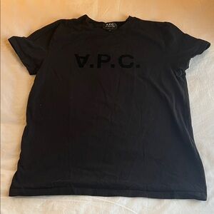 A.P.C. Men's Dark Tee with Logo